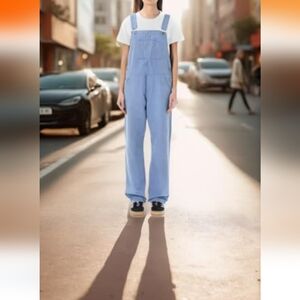 Denim Overalls Loose Wide leg Bib Jeans Style